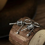 Dangling Earrings Buddhist Prayer Wheel