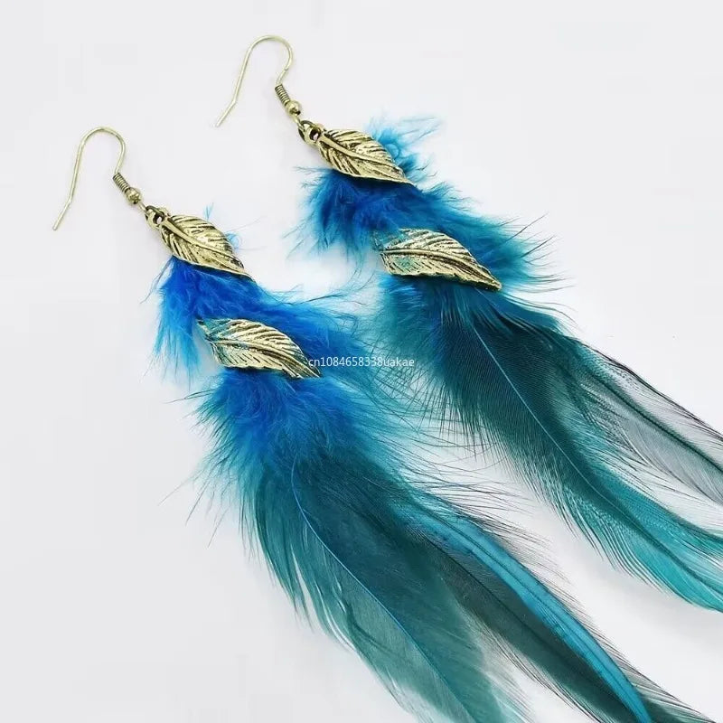 Stylish Dangling Feather Earrings 7