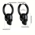 Men's Skull Pendant Earrings