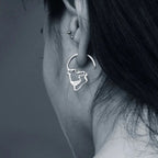 Skull Dangle Earrings for Men or Women silver
