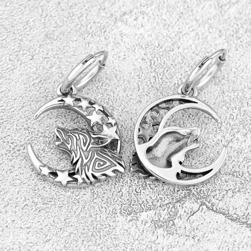 Boucles d'Oreilles Pendantes Viking Fenrir