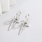 Long Pentacle Earrings Witchcraft Wiccan Woman