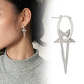 Long Pentacle Earrings Witchcraft Wiccan Woman
