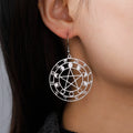 Pentacle Hanging Earrings Witchcraft Wiccan Woman silver