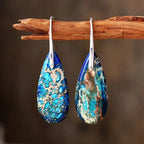 Natural Stone Blue Earrings