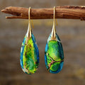 Natural Stone Green Earrings