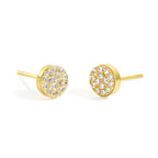 Boucles d'oreilles puces avec pierre de naissance pour femme avril