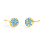 Boucles d'oreilles puces avec pierre de naissance pour femme décembre