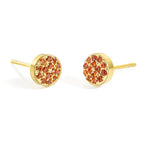 Boucles d'oreilles puces avec pierre de naissance pour femme janvier