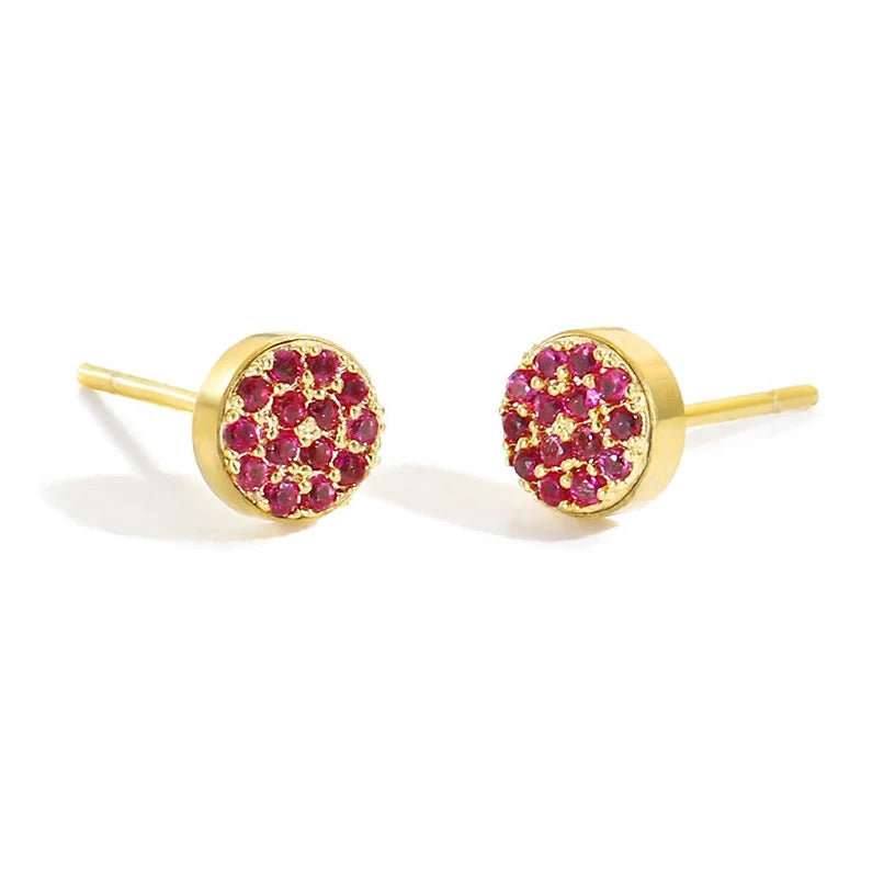 Boucles d'oreilles puces avec pierre de naissance pour femme novembre