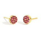 Boucles d'oreilles puces avec pierre de naissance pour femme novembre