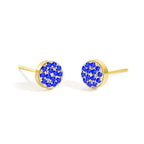 Boucles d'oreilles puces avec pierre de naissance pour femme mars