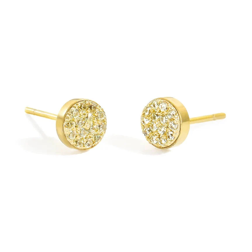 Boucles d'oreilles puces avec pierre de naissance pour femme novembre