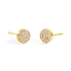 Boucles d'oreilles puces avec pierre de naissance pour femme octobre