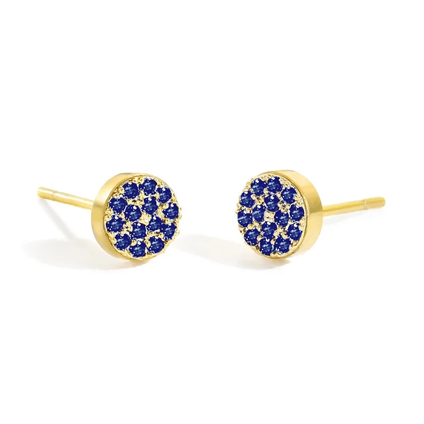 Boucles d'oreilles puces avec pierre de naissance pour femme octobre