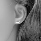Boucles d'oreilles puces plume