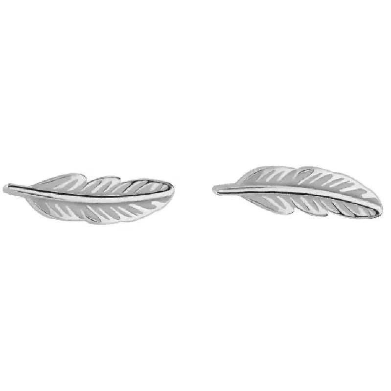 Boucles d'oreilles puces plume