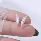 Boucles d'oreilles puces plume