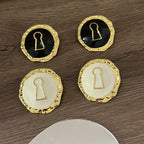 Boucles d'oreilles rondes clef