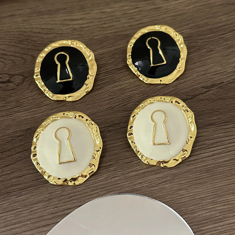 Boucles d'oreilles rondes clef