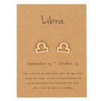 Zodiac Sign Earrings 12 Constellations Libra