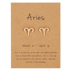 Zodiac Sign Earrings 12 Constellations Aries