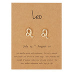 Zodiac Sign Earrings 12 Constellations Leo