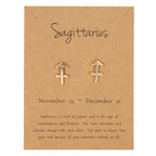 Zodiac Sign Earrings 12 Constellations Sagittarius