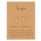 Zodiac Sign Earrings 12 Constellations Scorpio