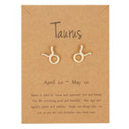 Zodiac Sign Earrings 12 Constellations Taurus