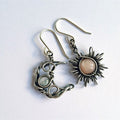 Boucles d'Oreilles Soleil Lune Femme Astre