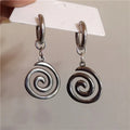 Women's Spiral Hoop Dangle Earrings