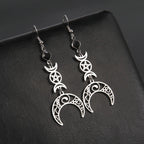 Triple Moon Witchcraft Wiccan Woman Dangling Earrings