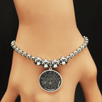 Steel Pentacle Witchcraft Wiccan Bracelet Chain