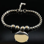 Steel Pentacle Witchcraft Wiccan Bracelet Chain