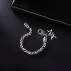 Steel Bracelet Triple Moon Witchcraft Wiccan Chain