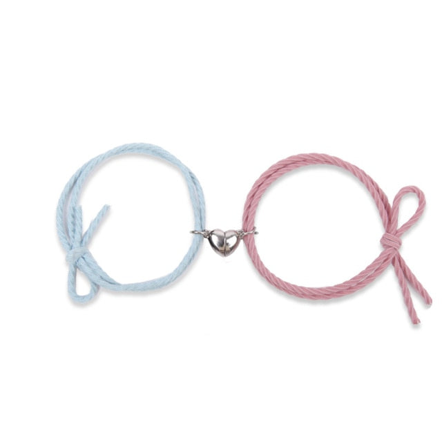 Blue and pink Couple Magnetic Bracelet