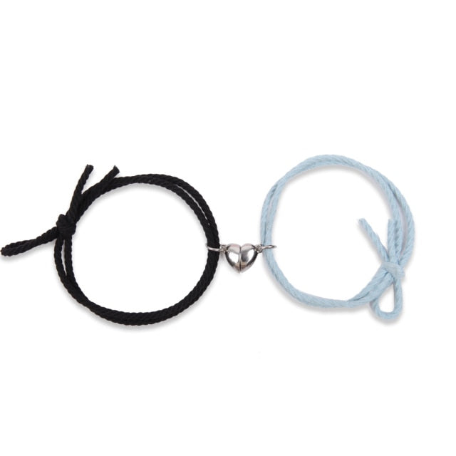 Black and blue Couple Magnetic Bracelet