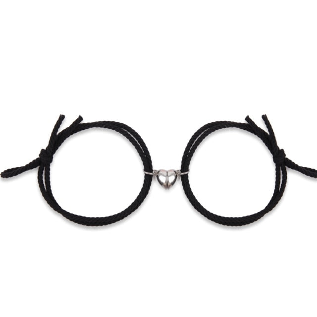 Black and black Couple Magnetic Bracelet