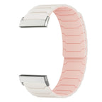 Bracelet aimanté pour montre Fitbit Versa 3, Versa 4, Sense 1 et Sense 2 blanc rose
