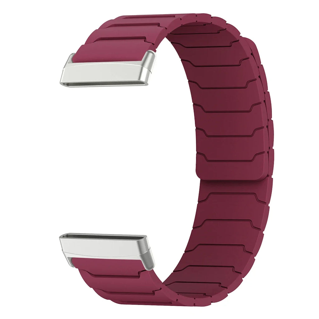 Bracelet aimanté pour montre Fitbit Versa 3, Versa 4, Sense 1 et Sense 2 bordeau