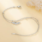 Bracelet ajustable ailes d'ange argent