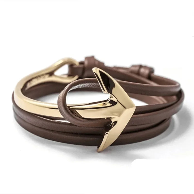 Bracelet ajustable ancre marine