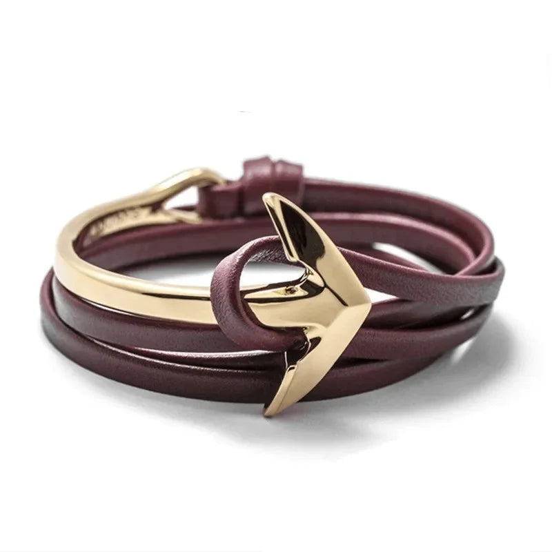 Bracelet ajustable ancre marine