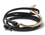Bracelet large ajustable ancre