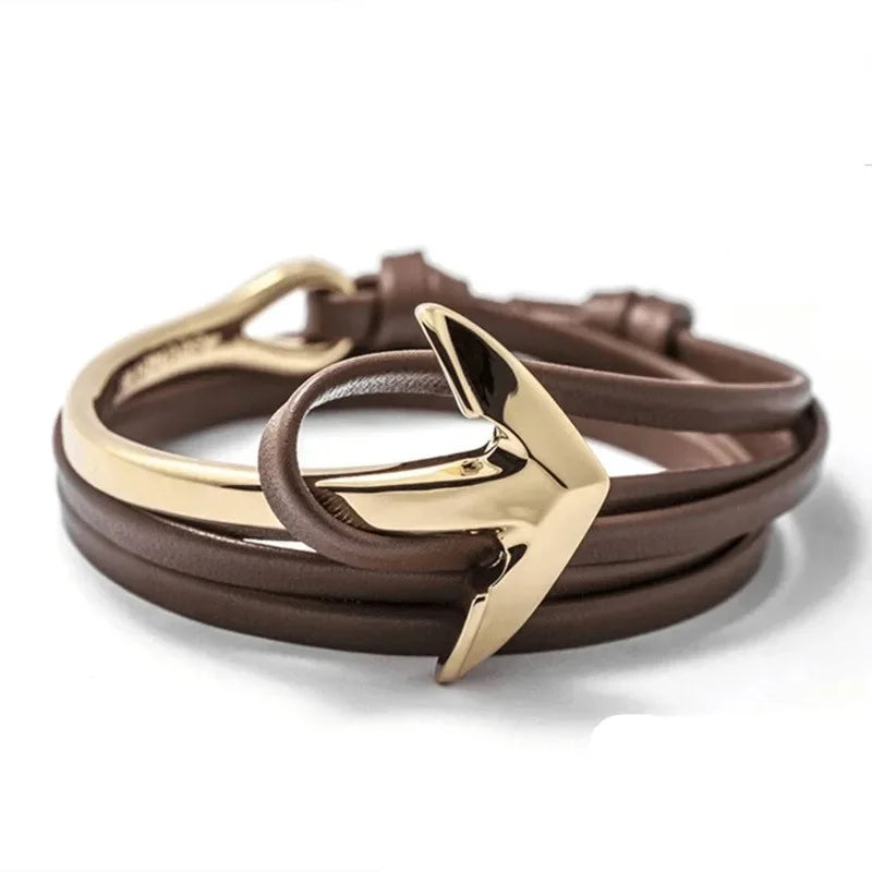 Bracelet ajustable ancre marine