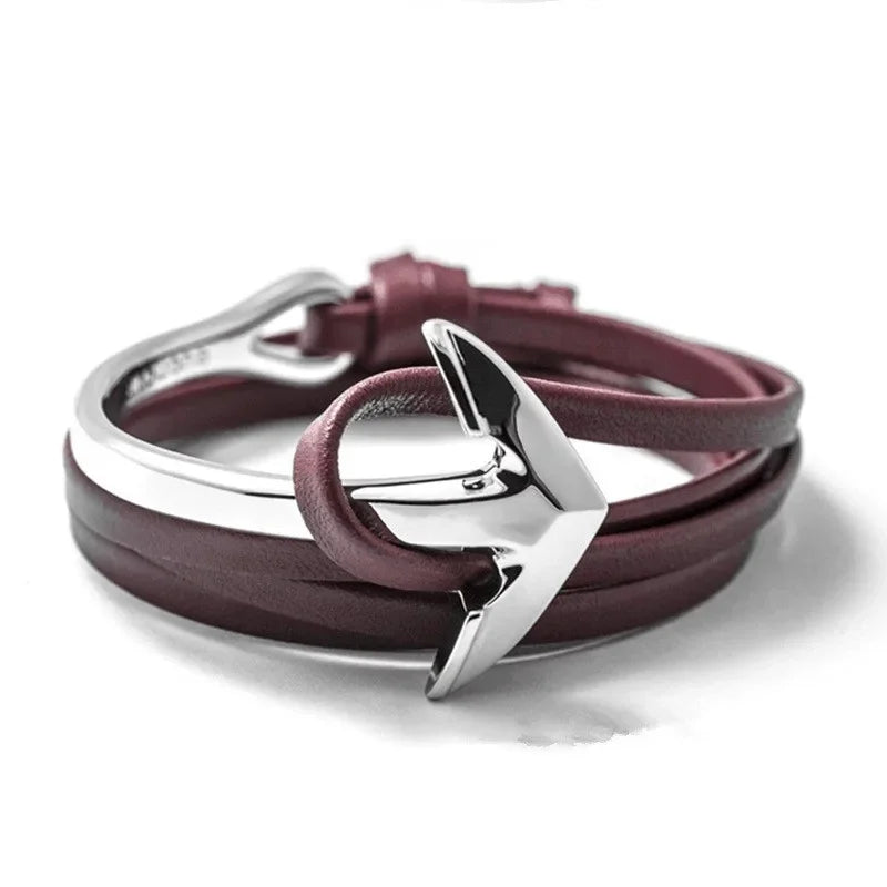 Bracelet ajustable ancre marine