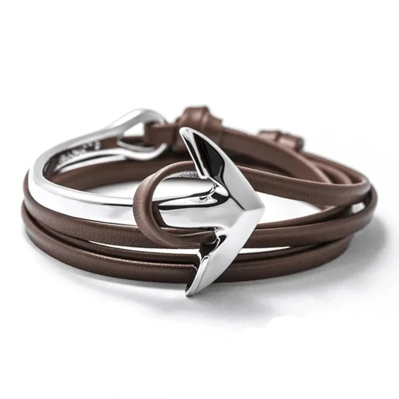 Bracelet ajustable ancre marine