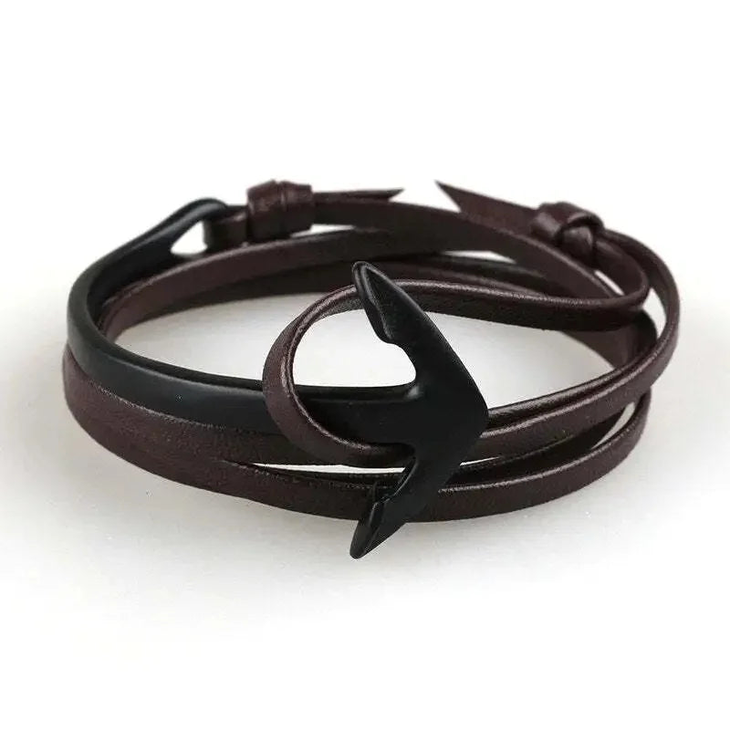 Bracelet ajustable ancre marine