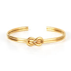 Bracelet ajustable avec noeud pour homme or